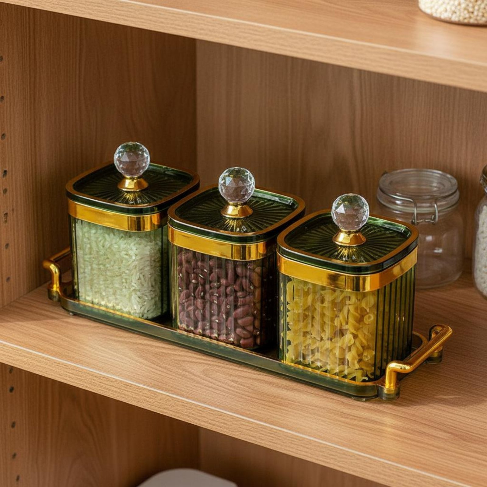 Food Snacks Candy - Dekoratives Snack-Behälter-Set mit Luftdichtem Verschluss Luxuriöses