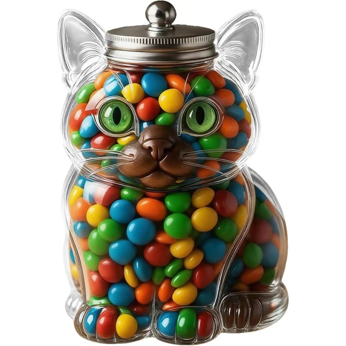Niedliches Katzenförmiges Glas – Food Snacks Candy Bewertung und Preis