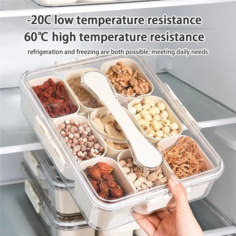9-Fächer-Serviertablett mit De – Food Snacks Candy Bewertung und Preis