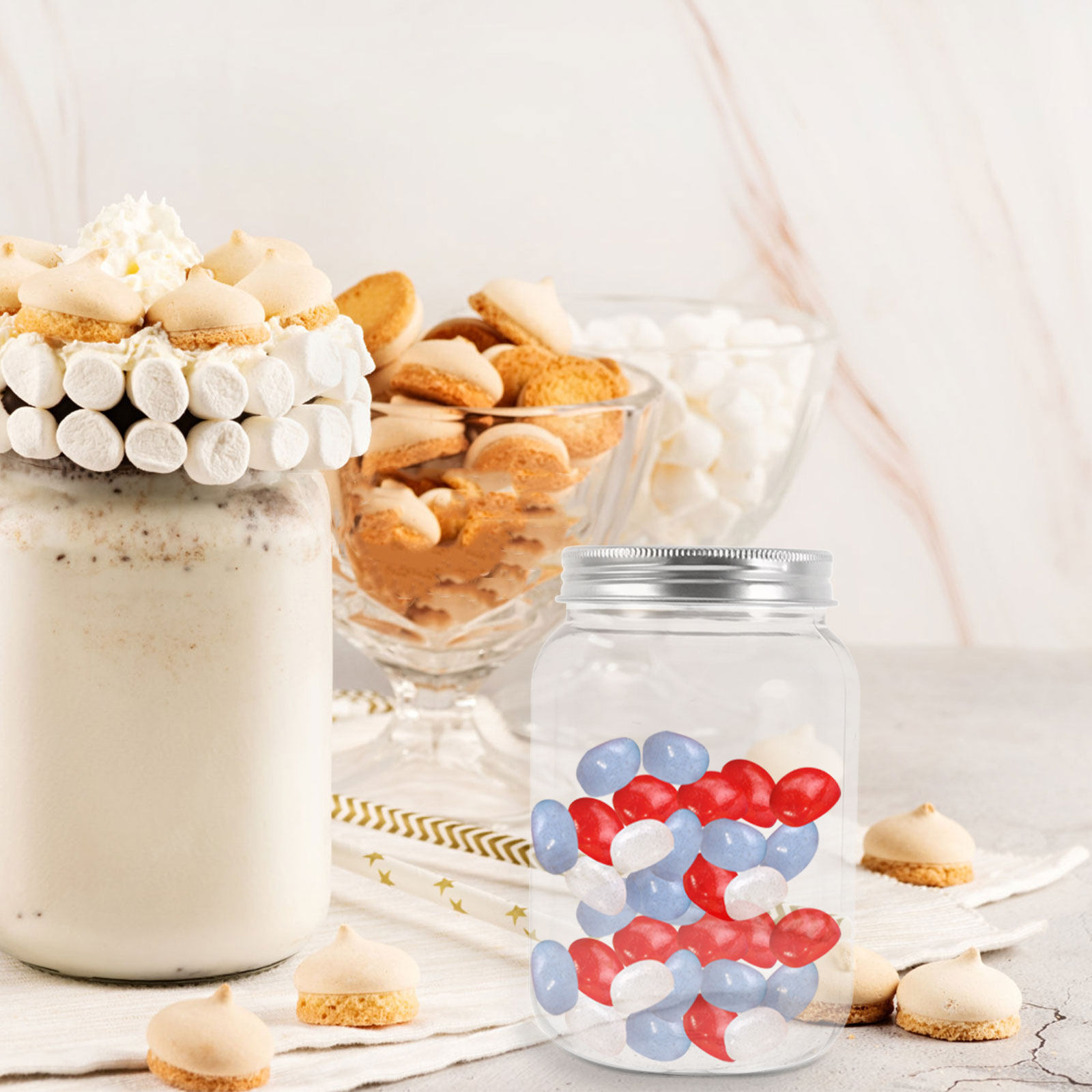4 Stück durchsichtige Einmachg – Food Snacks Candy Bewertung und Preis